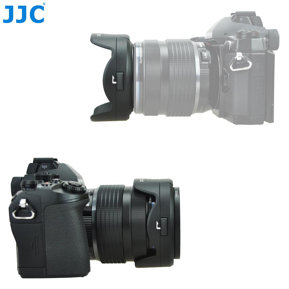 JJC Paraluce reversibile con finestra laterale, motivo tulipano, per Olympus M. Zuiko Digital ED 12-40 mm f/2.8 Pro, ricambio di Olympus LH-66, LHJ66BK