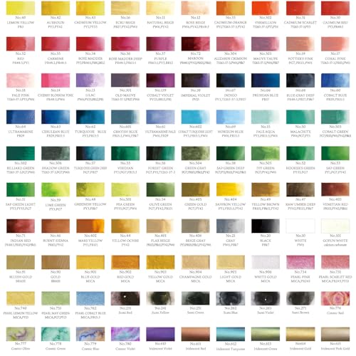 Image of Kuretake GANSAI TAMBI Watercolour Paint Set 100 Colours IV with Wooden Box, Professional-quality art supplies for artists, Non-Toxic, Made in Japan