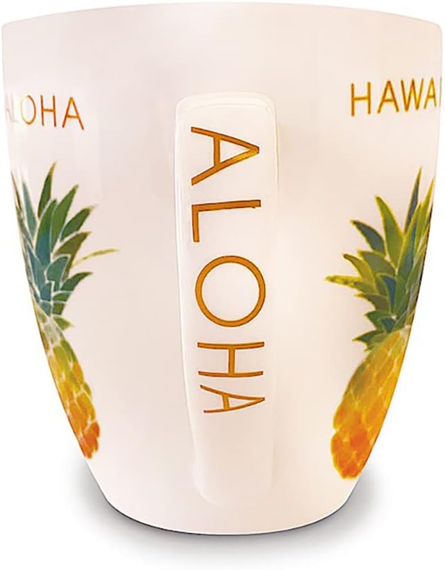 Island Heritage 18 oz Hawaiian U-Shape Mug Watercolor Pineapple - Image 3