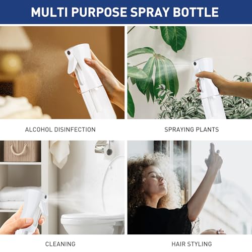 TANSHINE Continuous Hair Plant Mister Spray Bottle Fine Empty Small Mist Spray Bottles Mist Sprayer Water Alcohol Cleaning Spray Mist Bottle for Curly Hair Styling Products,Plants, image 5