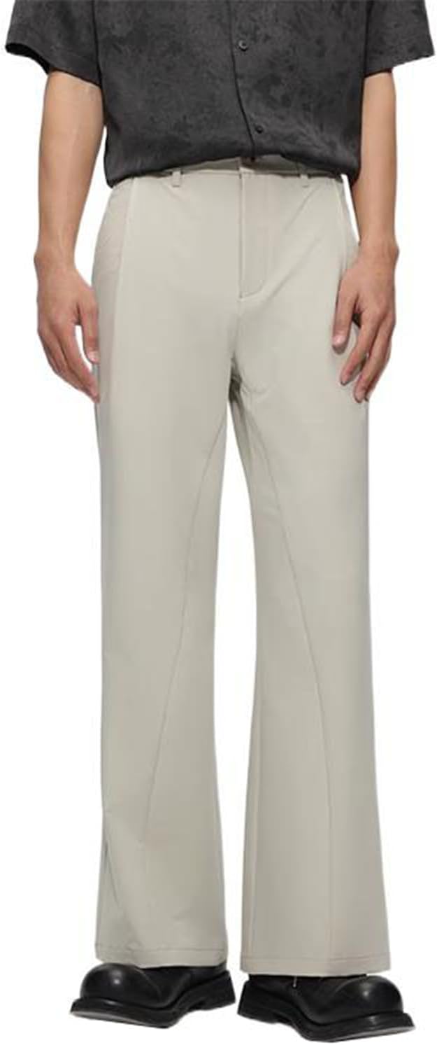 Men's Suit Pants Patchwork Straight Leg Summer Casual Lightweight Office Work Pants for Men
