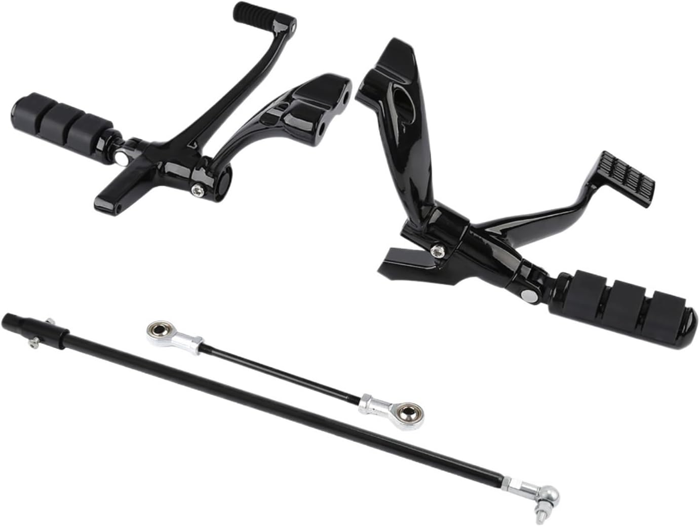 Motorcycle Standard Forward Controls Kit Floor Boards Levers Linkages Fit for Sportster XL 883 1200 Super Lower Seventy Two 2014-2022(Chrome)