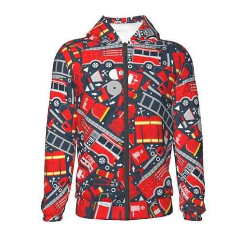 Fire Sign Kids Pullover Hoodies Boys Zip Up Sweatshirts Girls Athletic Clothes with Pocket2