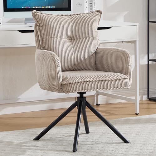 Ya-Home Chaise de Bureau en Velours Côtelé Fauteuil Confortable Bureau, Gris