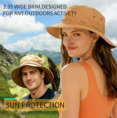 Image of Super Wide Brim Sun Hat for Men /Women-UPF 50+ UV Protection, Large Bucket Hat for Fishing, Hiking, Gardening