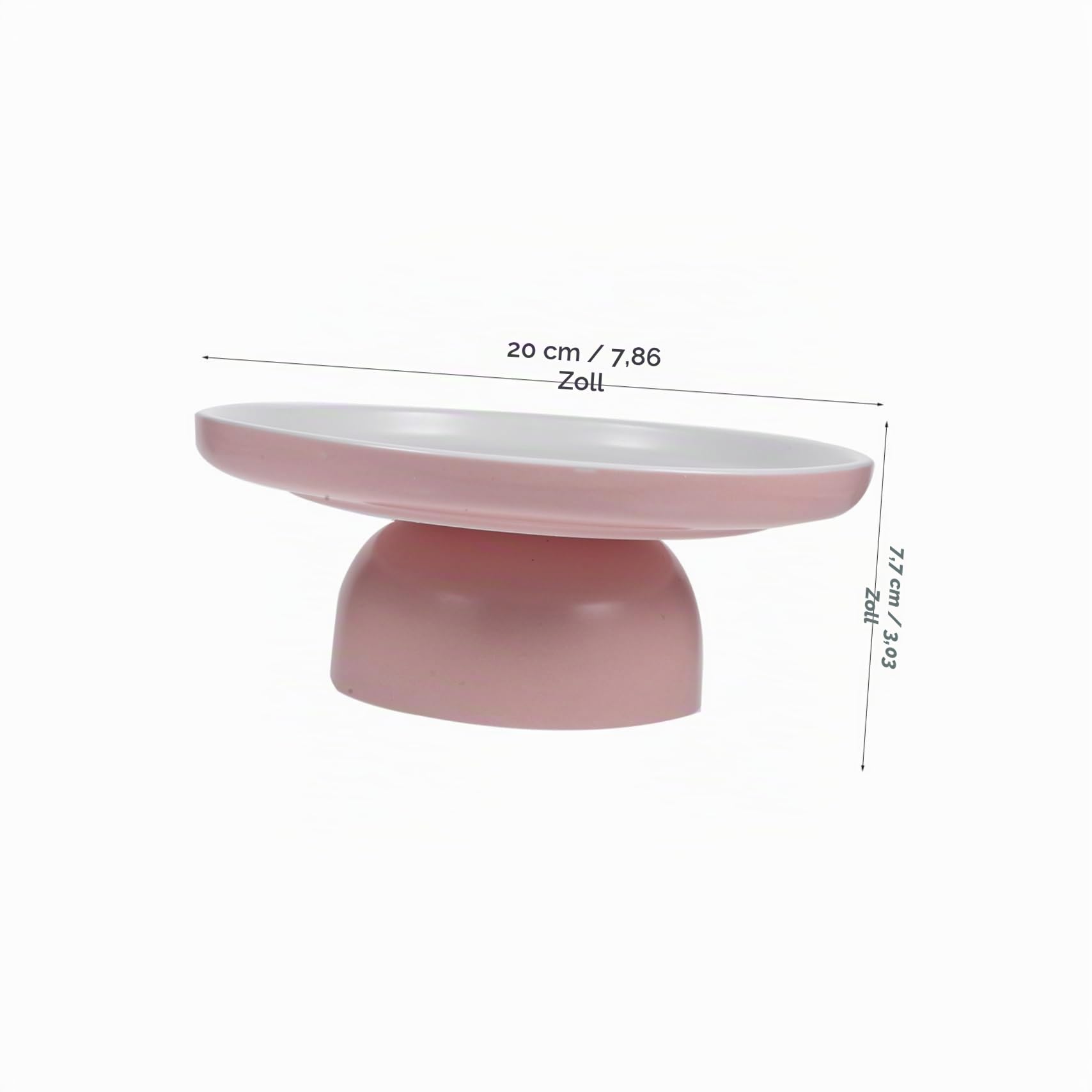 Tortenplatte Porzellan mit Fuß Stabile Breite Basis Glatte Oberfläche Eleganter Servierteller für Kuchen Obst Dessert und Tischdeko
