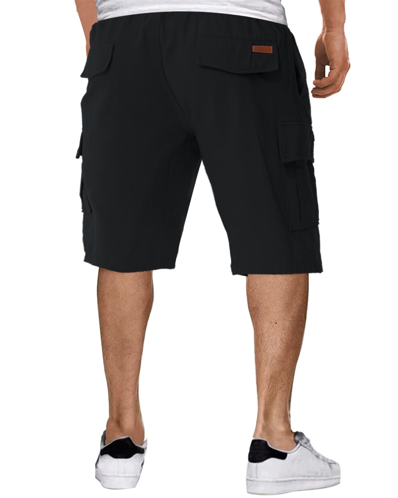 HMIYA Kurze Hosen Herren Cargo Shorts Baumwolle Bermuda Shorts Sommer Cargohose Herren kurz mit Taschen