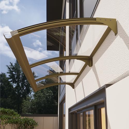 Auvent de porte extérieur étanche au design cintré durable