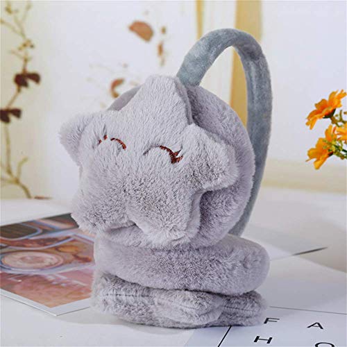 Image of JIAHG Boys Girls Cute Cartoon Football Winter Warm Earmuffs Soft Faux Fur Ear Warmers Kids Outdoor Thermal Plush Ear Muffs