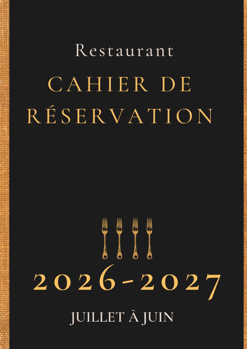 Cahier de réservation restaurant: Une page par jour, format A4