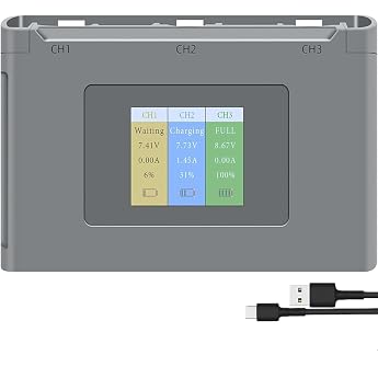 XITAIAN Akku Ladeger t f r DJI Mini 4K/2/SE/2 SE 3-kanals Schnelllade Hub mit LED