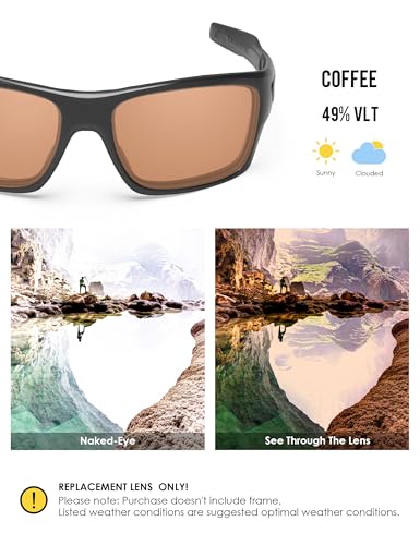 Image of BLAZERBUCK Anti-salt Polarized Replacement Lenses for Oakley Turbine OO9263 Sunglass