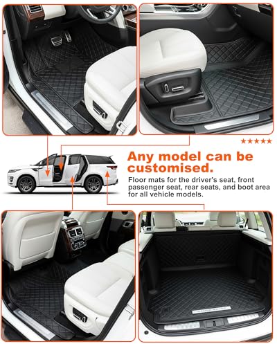 Customized Personalized Napa Leather Floor Mats