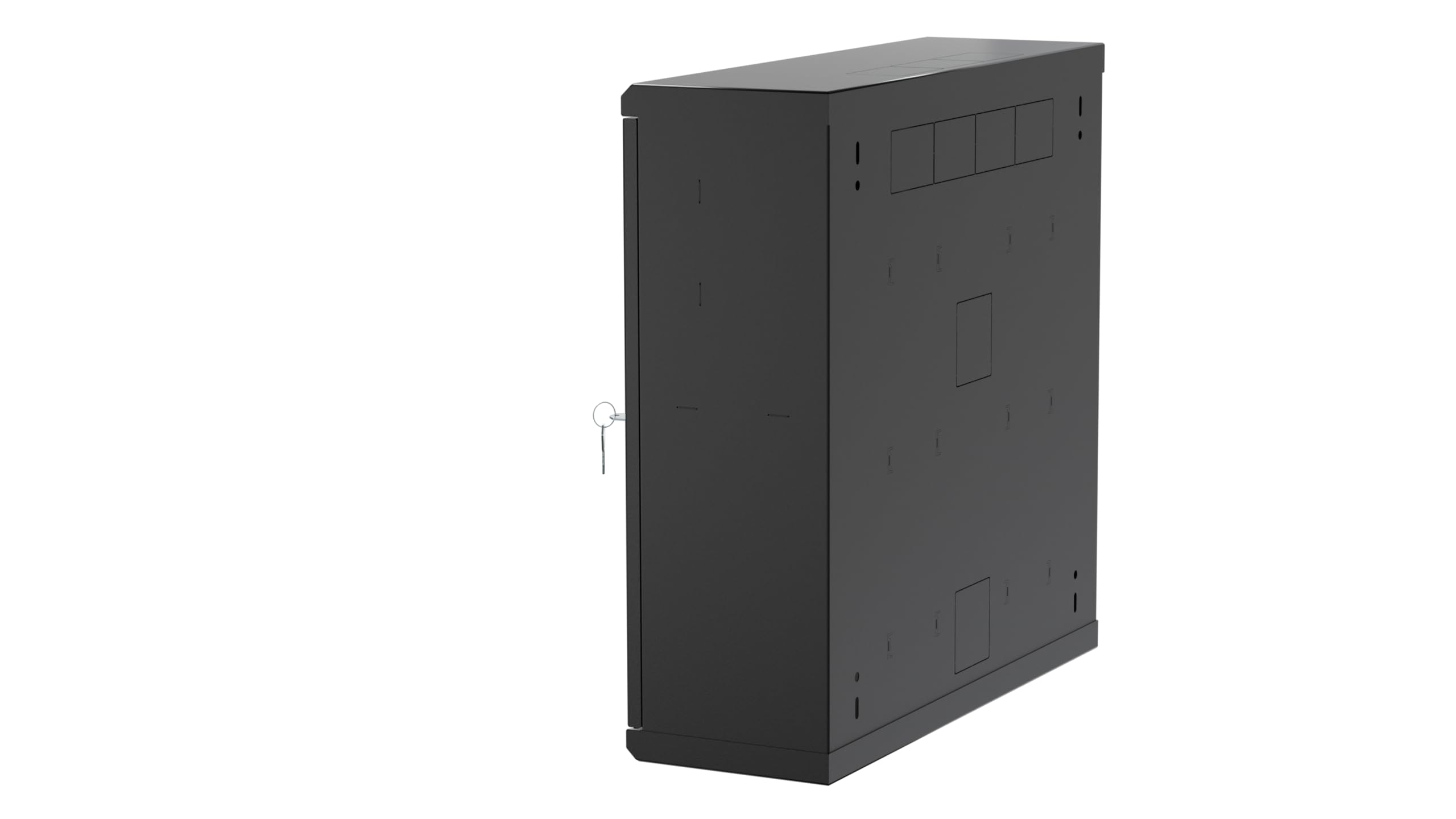 CCTV Netzwerkschrank 19 Zoll 3HE + 4HE 180 mm | Serverschrank aus Stahl | Mini DVR, Gehäuse für eine Videoüberwachungskamera, Server Gehäuse, Kompakte Abmessungen, Schwarz