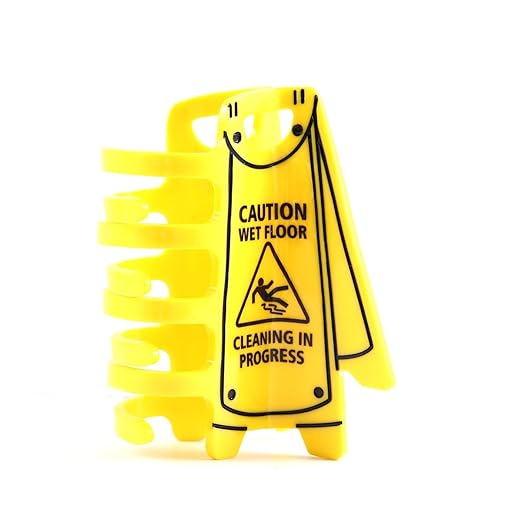 Caution Wet Floor Sign Hair Claw, Cleaning in Progress Hair Clips, Personalized Acetate Hair Claw for Women Yellow
