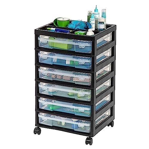 IRIS USA, Inc. 6Case Scrapbook Cart, Black Amazon price tracker