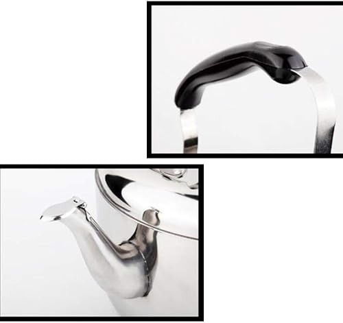 Miniatura 6 de Hervidor de té de acero inoxidable de 4 litros, tetera de acero inoxidable, tetera de gran capacidad, hervidor de té con mango anti-caliente,