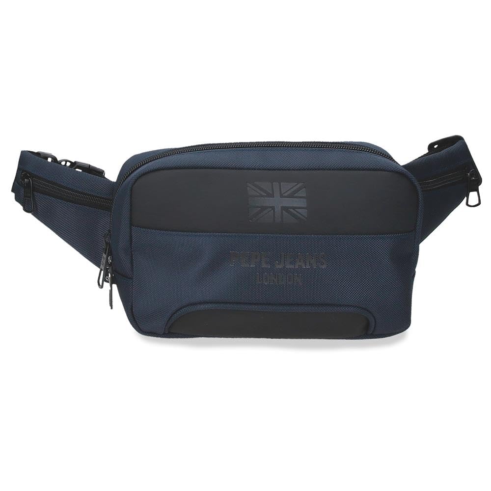 Pepe Jeans Bromley 24 Waist Bag Blue 21x12.5x5 cm Polyester by Joumma Bags
