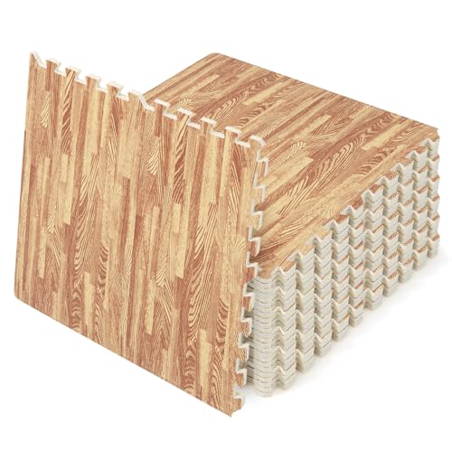 Tangkula 25 Tiles Foam Flooring Mats with Border, 100 SQ FT EVA Interlocking Exercise Foam Mats for...