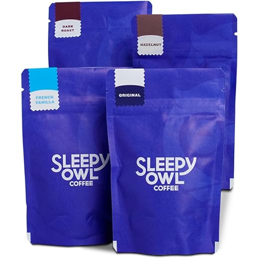 Sleepy Owl Ground Coffee Sampler Pack Of 4 Fine Grind Moka P