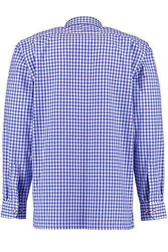 Orbis Textilien Klederdrachthemd voor lederhose met lange mouwen, klederdrachtmode met hertenborduursel. - Afbeelding 3