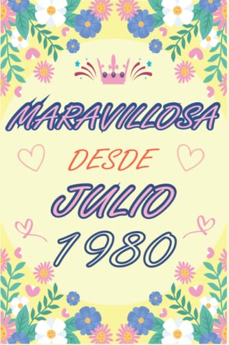 CUADERNO, MARAVILLOSA DESDE JULIO 1980: Regalo de 42 cumpleaños para mujeres y hombres, ideas de 42 cumpleaños... un cumpleaños... divertido, cuaderno ... regalo de 42 cumpleaños para él/ella.