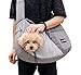 Pecute Sac Transport Chat Petit Chien, Sac de Transport Bandoulière pour Chiens Respirant, Sac à Dos pour Chat Petit Chien avec Coussin Double Face, Bandoulière élargie, pour Chat Petit Chien(≤ 8Kg)