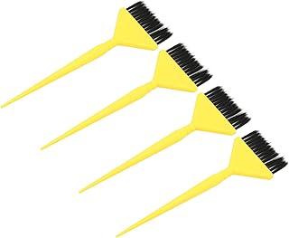 Dye de Tinte de Pincel de Coiffure, 4pcs ABS ABS Nylon Rifficación Retentible Rifficación Heurage Brope Brope por el Mismo Colorante Vierte el Salón para el Salón (YELLOW)
