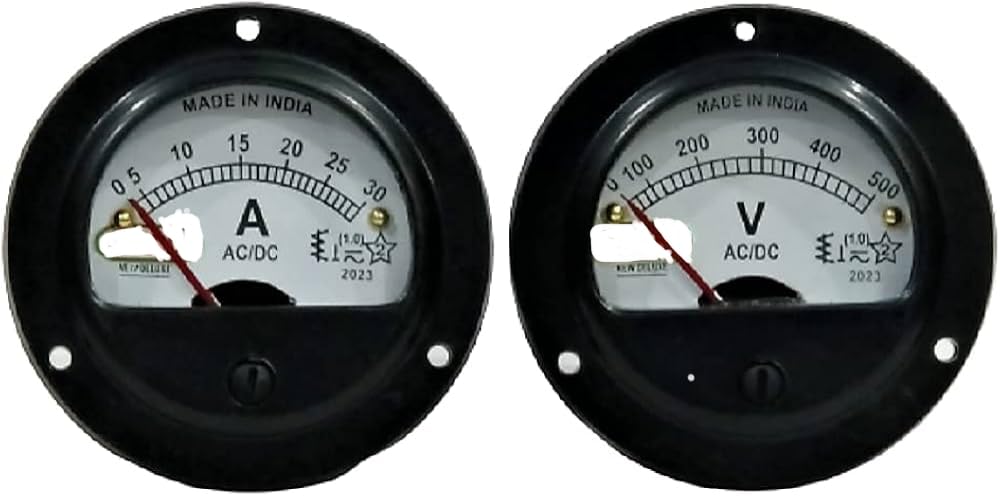 Generic Analog 65 MM 2.5 Inch V0LT METER AND AMP METER SET-image-33