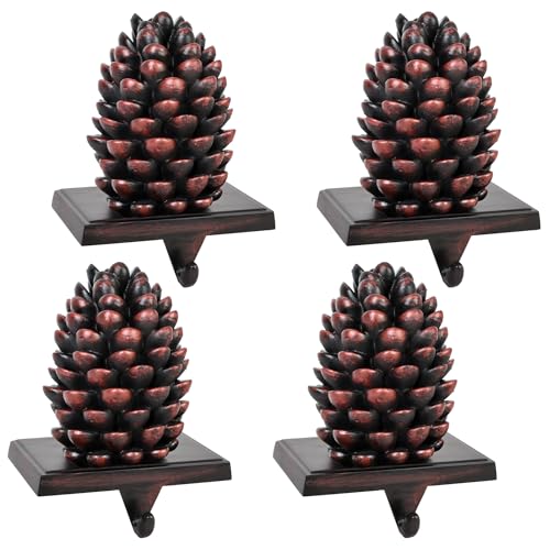 Christmas-Stocking-Holder-4-Pack-Pinecones-Christmas-Stocking-Holders-for-Mantle-Weighted-Heavy-Duty-Metal-Base-Stocking-Hanger-for-Fireplace-Tables-Window-Home-Decoration-for-Christmas Christmas Stocking Holder 4 Pack Pinecones Christmas Stocking Holders for Mantle Weighted Heavy Duty Metal Base Stocking Hanger for Fireplace Tables Window Home Decoration for Christmas
