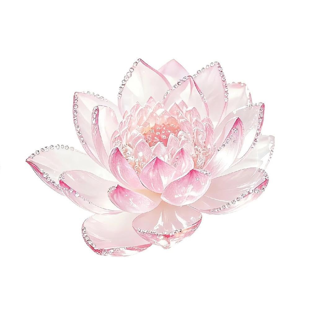 Gradient Pink White Lotus Waterproof Vinyl Sticker Floral Decal for Car Laptop Water Bottle