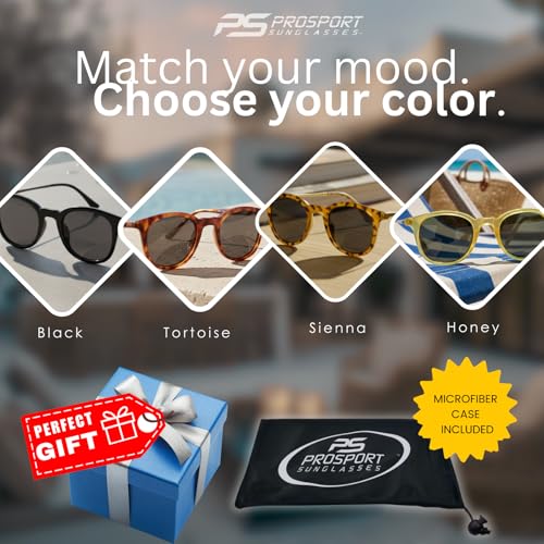 Image of proSPORT Full Lens Reading Sunglasses for Men & Women, Lightweight UV400 Protection, Non-Bifocal Sun Readers +1.00 to