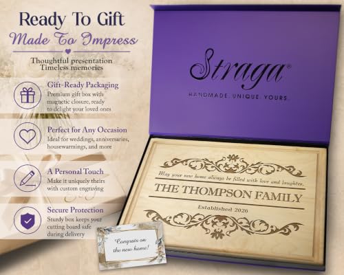 Tabla de cortar personalizada para bodas de madera miniatura 3