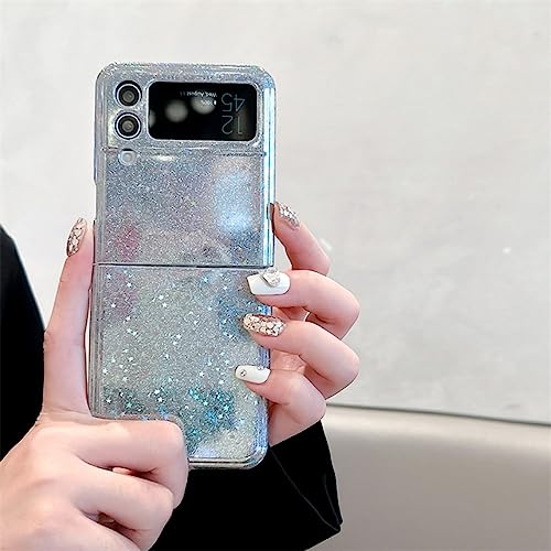 Coque Samsung Z Flip 4 et 3 ENILSA motif ciel étoilé brillant étui de protection mignon