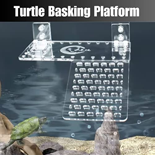Image of VAYINATO Single Way Acrylic Turtle and Reptile Ramp Basking Area Floating Platform for Aquarium Fish Tank Turtle Tank by Petzlifeworld