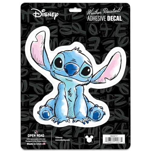 Image of Disney Lilo and Stitch Adhesive Vinyl Decal - Adorable Stitch Sticker for Car - Great Gift Idea