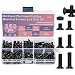 Zmbroll 250 Pcs M4 Flat Head Machine Screws Black Phillips Screws Bolts Nuts Assortment Kit M4 x 6mm/10mm/12mm/16mm/18mm/20mm