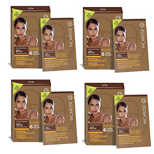 INCAROSE Maxi Bronze 6 Salviette Viso e Decolleté