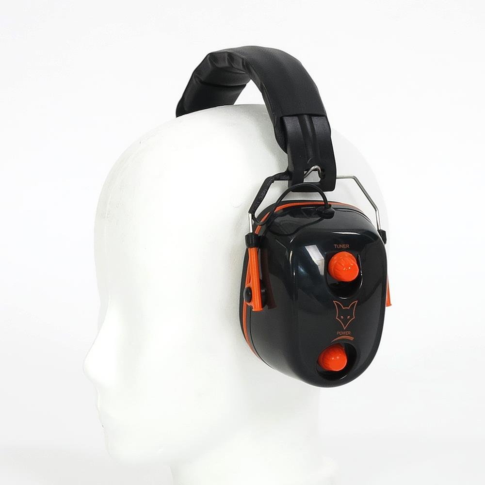 FUXTEC Auriculares de protección auditiva Radio FM integrada - Negro - Naranja