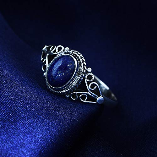 Sechi Lapis Lazuli Stone Ring 925 Sterling Silver Statement Ring For Women Handmade Rings Gemstone Christmas Promise Ring Gift For Her4