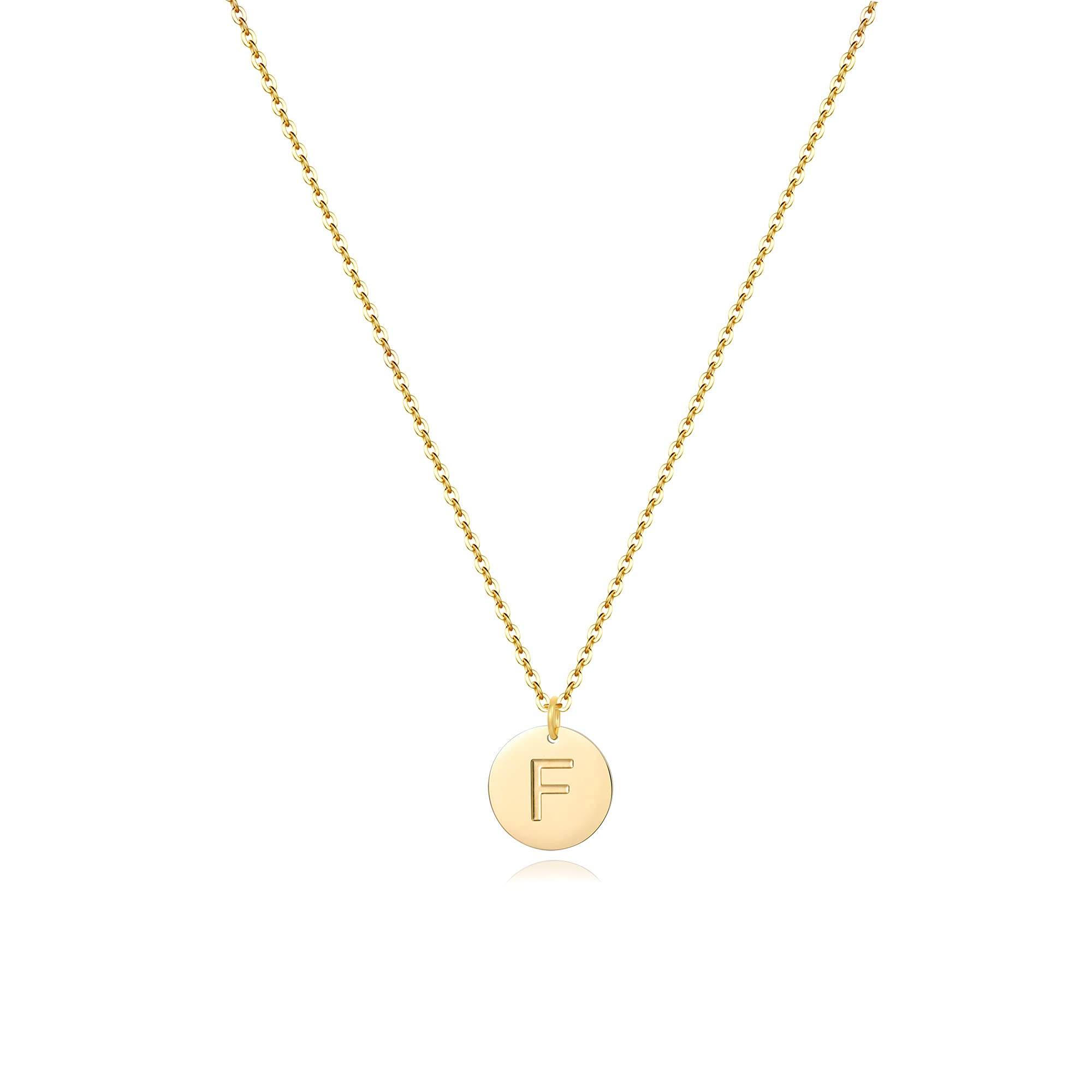 Aimber Dainty Initial Necklace,18K Gold Plated Tiny Letter Necklace for Women Jewelry,A-Z Pendant Necklace