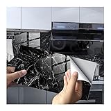 Pared aplicable: estas calcomanías de azulejos de mármol son adecuadas para superficies lisas, planas y no porosas, como vidrio, placas de yeso, suelo, paredes pintadas, azulejos de cerámica, madera lisa y otras superficies de material. No fijes azulejos a paredes y azulejos texturizados, suelos o cualquier superficie irregular.