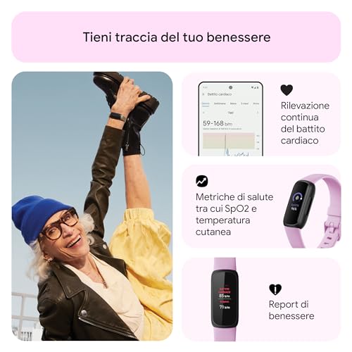 Fitbit Inspire 3,Black/Lilac Bliss, Activity Tracker Unisex-Adult, One Size - 7