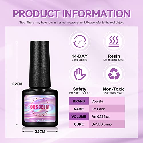 COSCELIA Kit Manicure Semipermanente con 36 W