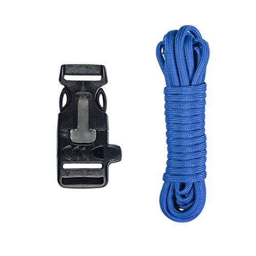 Herramientas 4 en 1 – Ultimate Survival Herramienta Pulsera Paracord Do It Yourself kit incluye encendedor de fuego silbato Combo, 20 pies de cuerda de paracaídas – Color a elegir – 249,5 kilogramos