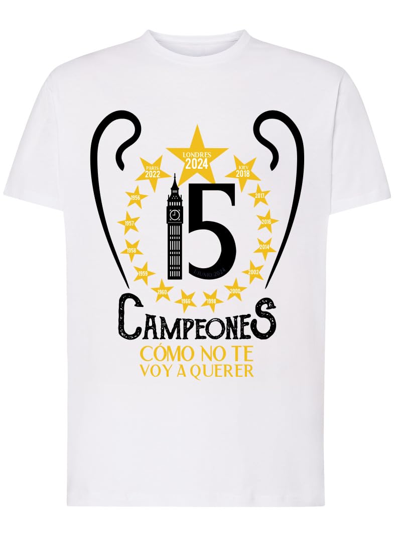 Champion's City Camiseta Fan Madrid Campeones Copa de Europa - La 15 - "Cómo no te voy a querer Talla Niños