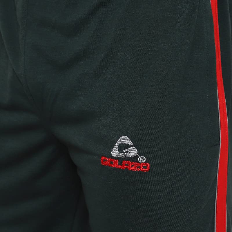 Image of GOLAZO Regular Fit Multicolor Cotton Track Pants for Men with Comfort and Style in Your Athelisure Wear