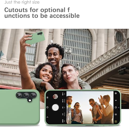 Image of YATWIN Silicone Back Case for Samsung Galaxy A35, Soft-Touch Phone Back Cover for Samsung Galaxy A35 - Mint Green