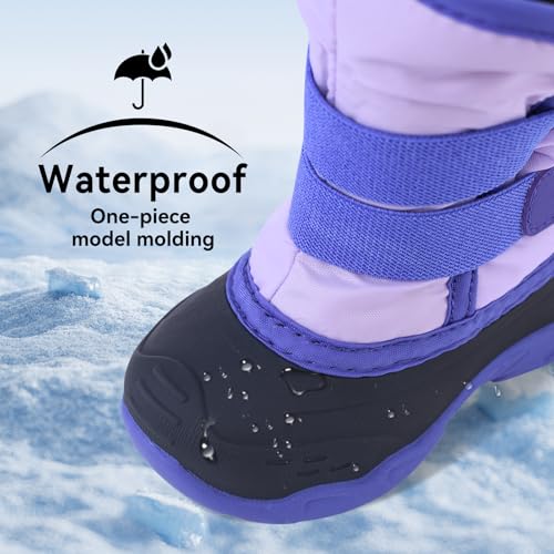 ICEFACE Snow Boots for Kid Winter Boots Waterproof Outdoor Warm Faux Fur Lined boot for Toddler/Little Boys and Girls2