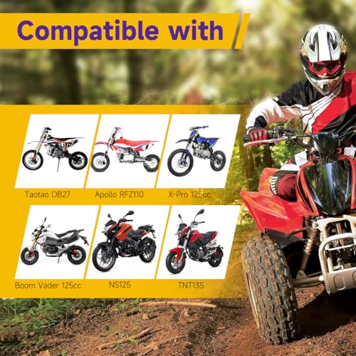 Image of HIAORS 428 16T 17mm Motorcycle Front Engine Sprocket Compatible with 50cc 70cc 110cc 125cc 140cc 160cc TaoTao Coolster Apollo Coleman Boom Vader Roketa Lifan ATV Quad 4 Wheeler Pit Dirt Bike Parts